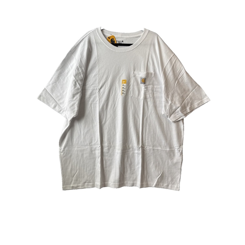 Carhartt K87 Men 3XL Loose Fit Heavyweight Pocket T Shirt White NWT Gorpcore Tee
